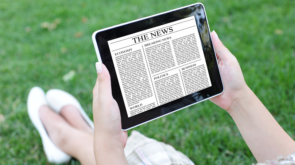 M3-U1-L2-F Tablet with news