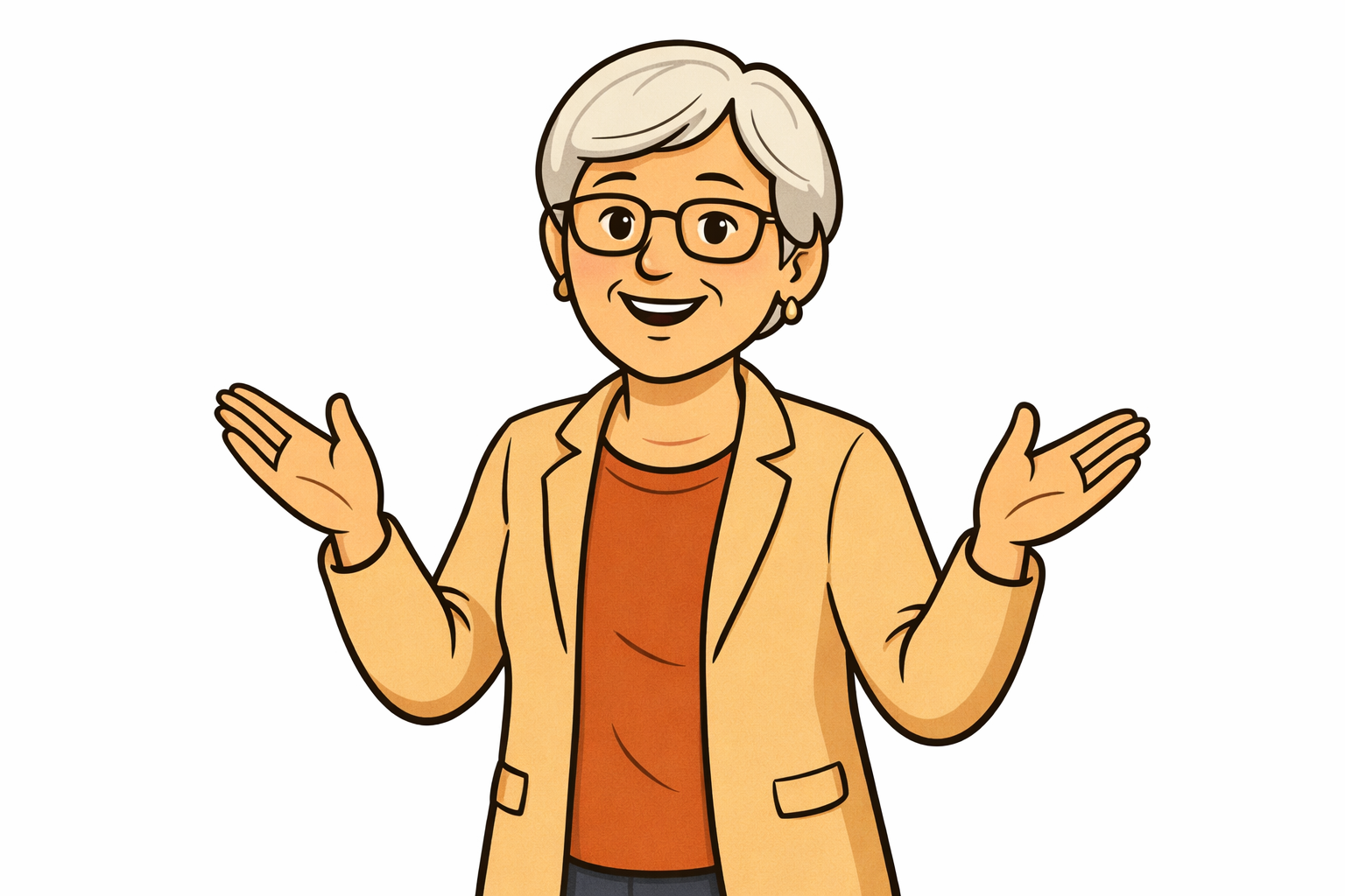 Lächelnde ältere Frau im Blazer